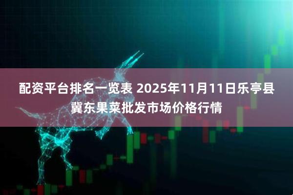 配资平台排名一览表 2025年11月11日乐亭县冀东果菜批发市场价格行情